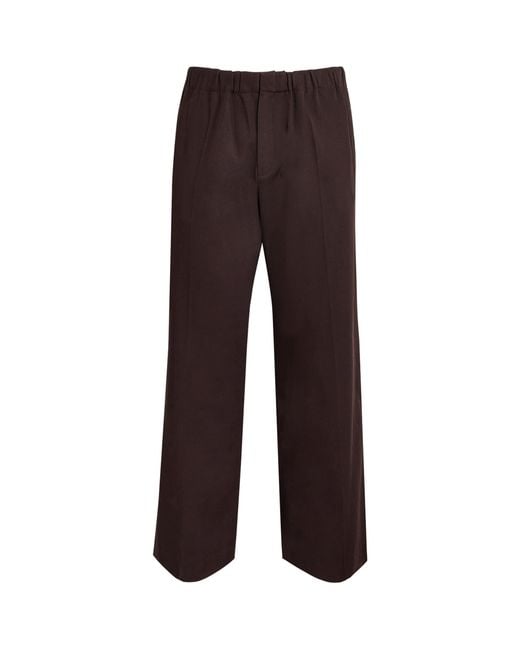 Sandro Brown Alpha Cotton Wide-Leg Trousers for men