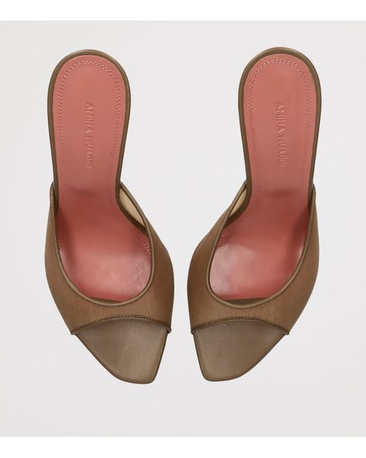 AMINA MUADDI Brown Mesh Alexa Heeled Mules 95