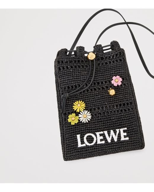 Loewe Yellow X Paula's Ibiza Leather-Trim Flower Pin