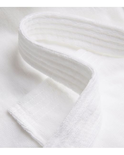 Derek Rose White Towelling Robe for men