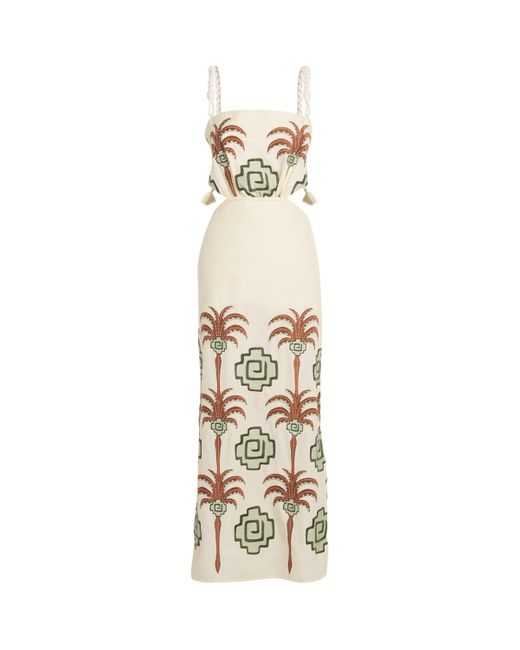 Johanna Ortiz Metallic Embroidered Tributaries Maxi Dress