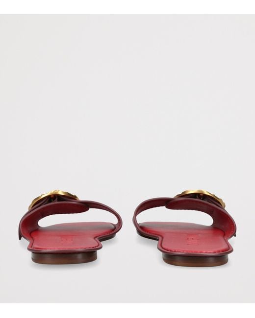 Zimmermann Red Leather Solena Slides