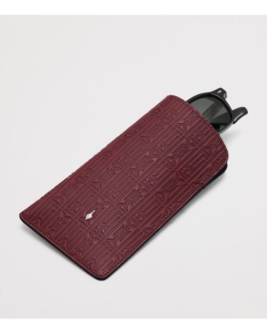 Jacques Marie Mage Purple Leather Circa Sunglasses Slip Case for men
