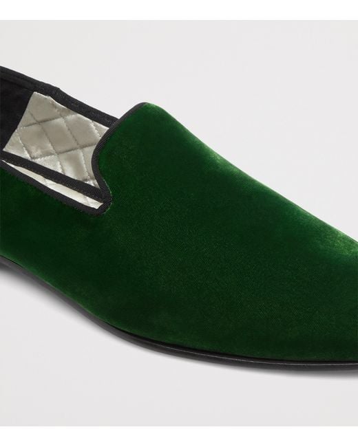 Tom Ford Green Velvet Loafers for men