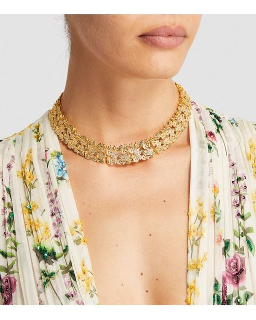 Zimmermann Natural Gold-plated Brass And Crystal Bloom Necklace
