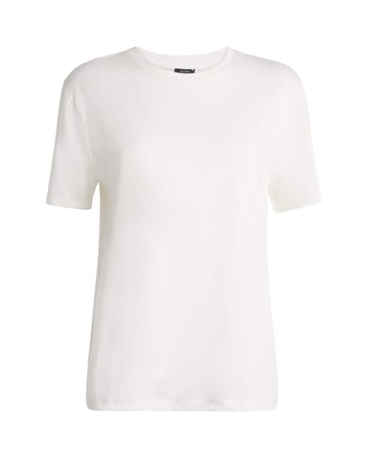 Joseph White Cotton-Silk T-Shirt