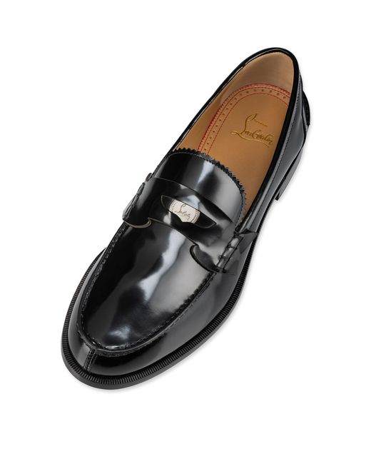 Christian Louboutin Black Penny Leather Loafers