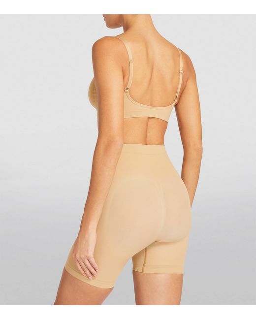 Skims Natural Seamless Sculpt Mid-Thigh Shorts