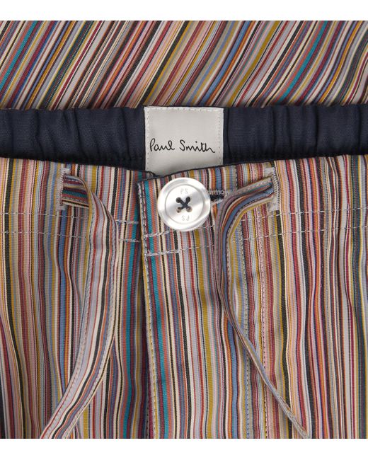 Paul Smith Gray Cotton Signature Stripe Pyjama Trousers for men
