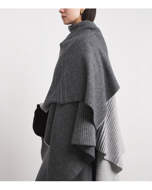 Max Mara Gray Wool-Blend Brenta Scarf