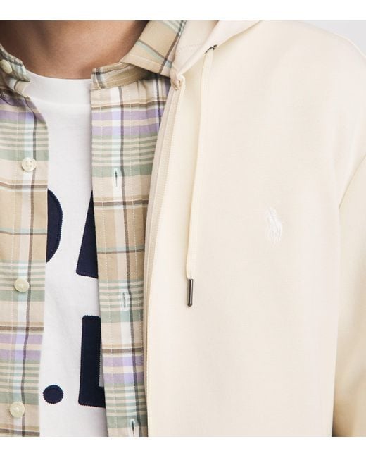 Polo Ralph Lauren White Cotton Zip-Up Hoodie for men