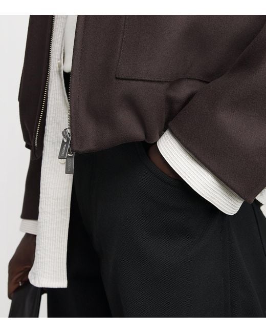 Barena Gray Wool-Blend Tailored Bomber Jacket for men