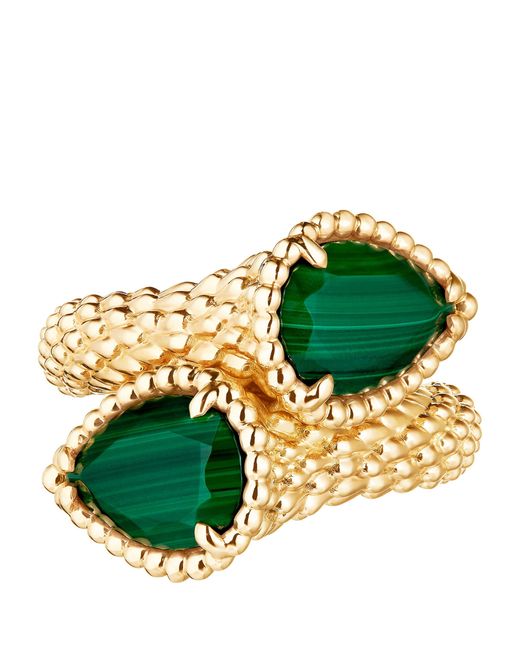 Boucheron Metallic And Malachite Serpent Bohème Two Motif Ring