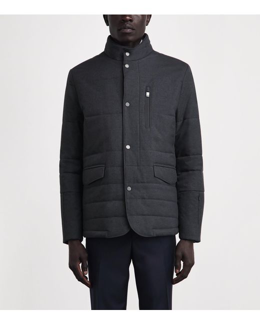 Pal Zileri Blue Padded Jacket for men