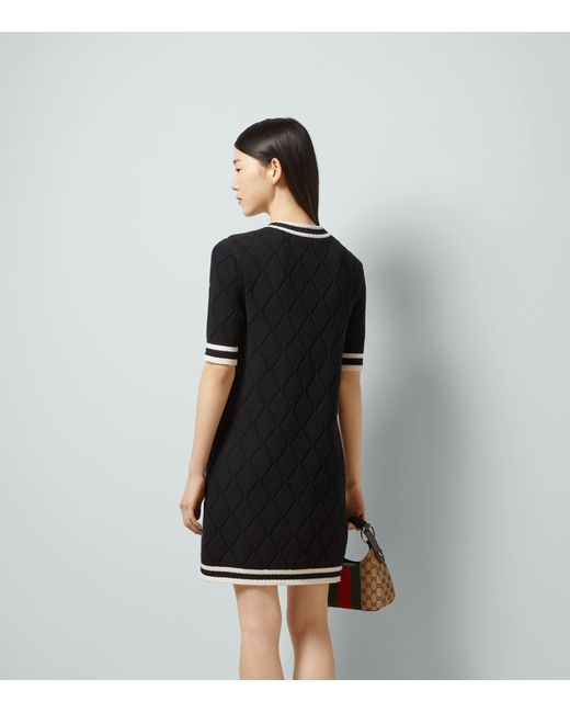 Gucci Black Wool Mini Dress