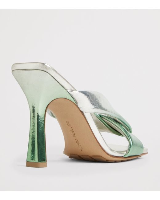 Bottega Veneta Metallic Degradé Leather Riva Mules 90
