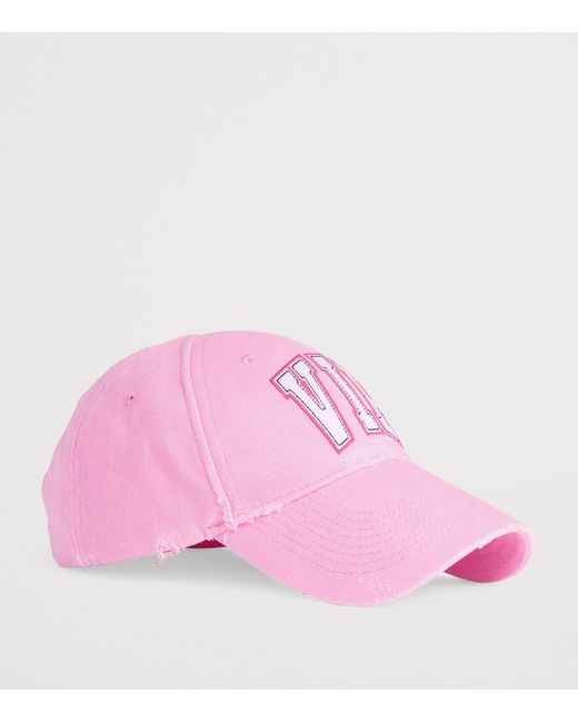 Balenciaga Pink Cotton Vip Baseball Cap