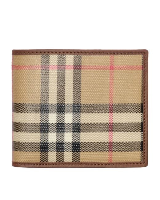 Burberry Natural Check Bifold Wallet for men