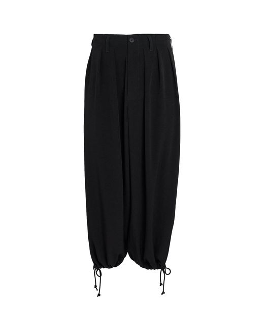 Yohji Yamamoto Black Draped Balloon Trousers for men