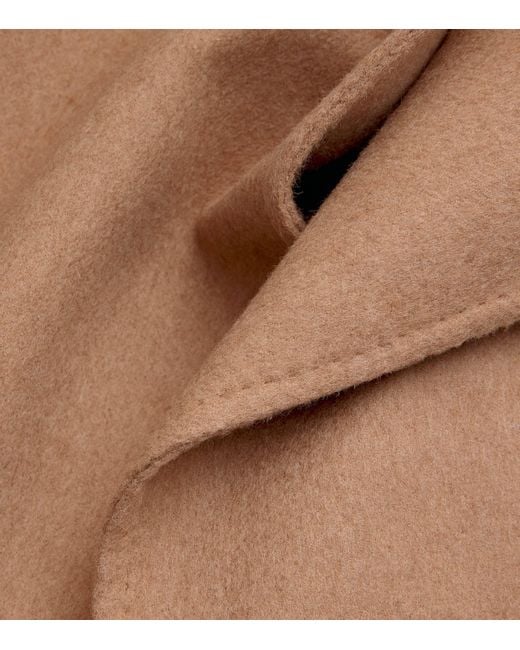 Max Mara Brown Camelwool Knitted-Sleeve Coat