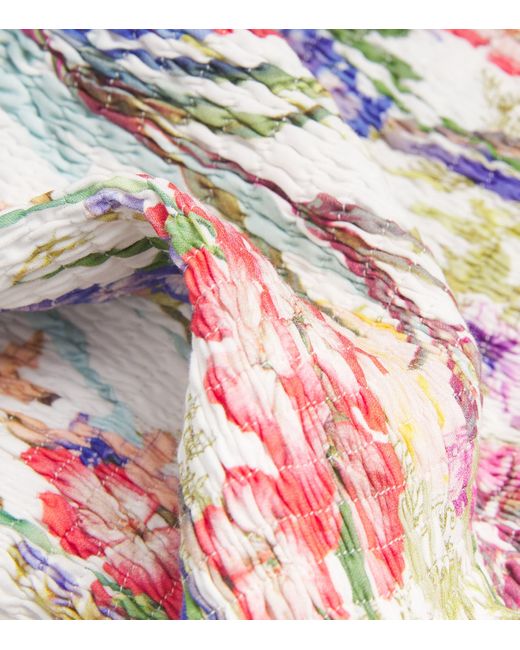 Charo Ruiz White Floral Lirio Crop Top