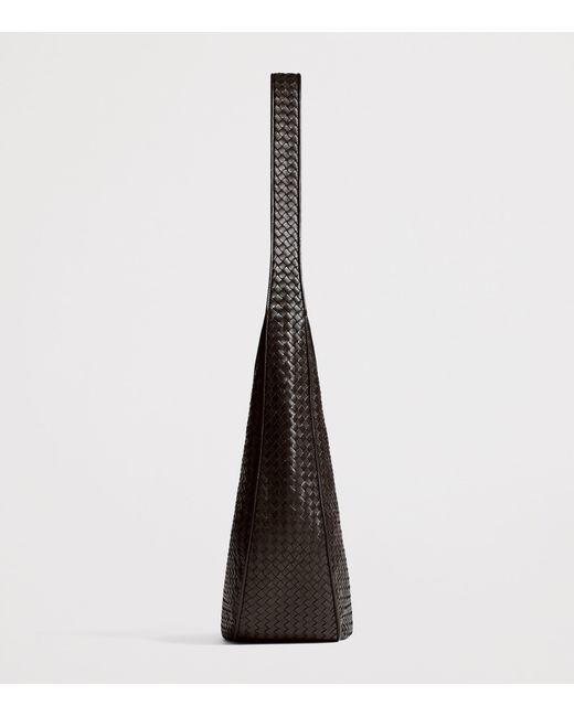 Bottega Veneta Black Small Ovetto Intrecciato 19 Leather Bag