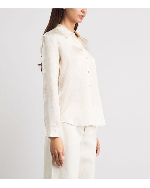 L'Agence White Silk Tyler Blouse
