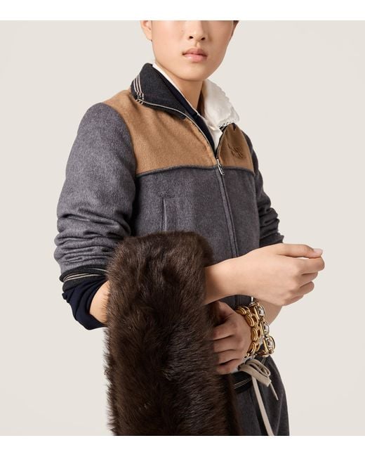 Miu Miu Brown Shearling Stole