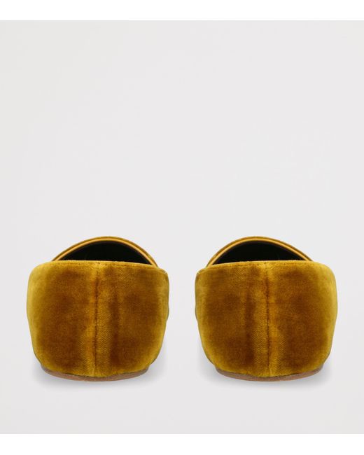 The Row Brown Ponti Velvet Slippers