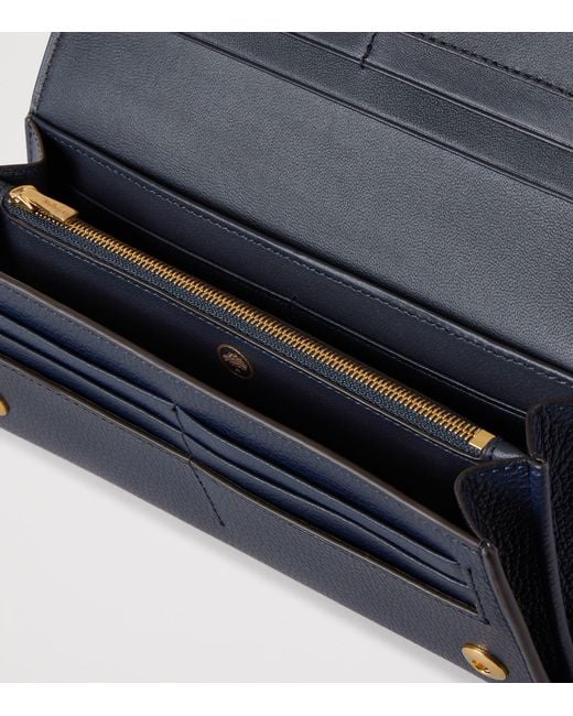 Mulberry Blue Leather Continental Wallet