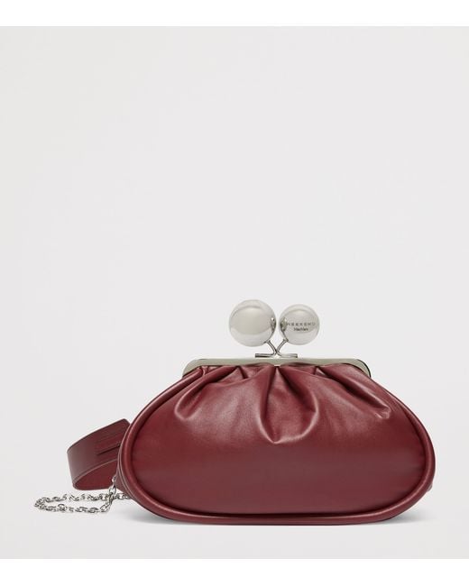 Weekend by Maxmara Red Medium Leather Pasticcino Clutch Bag