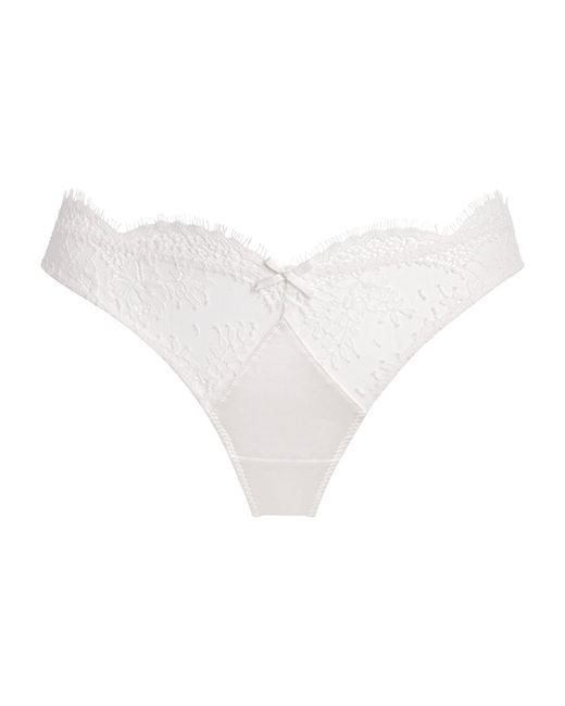 Fleur du Mal White Lace Frankie Thong