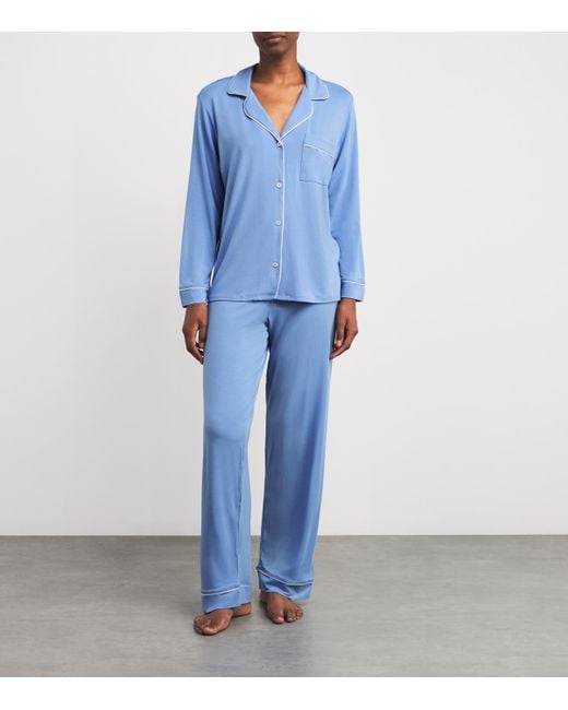 Eberjey Blue Stretch-Modal Gisele Pyjama Set