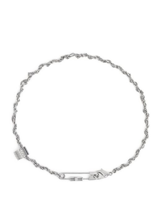 Balenciaga Metallic Diy Pin Necklace for men