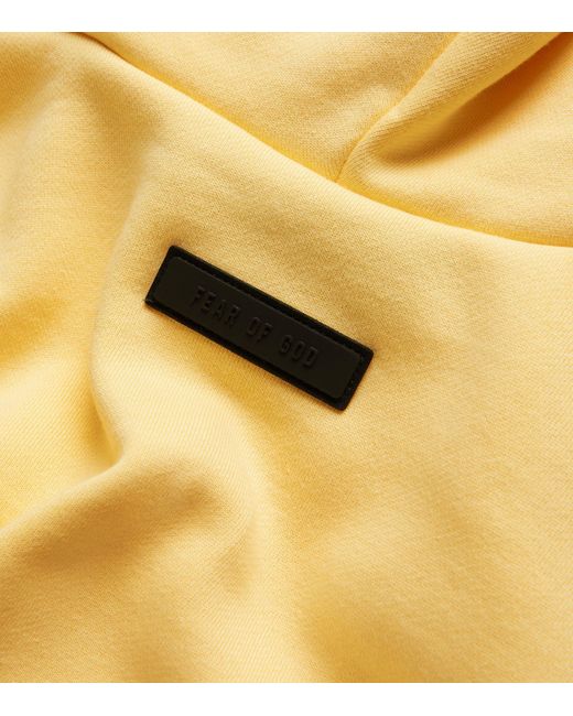 Fear Of God Yellow Logo-patch Hoodie for men