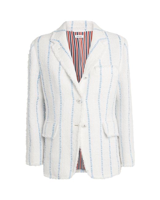 Thom Browne White Tweed Blazer