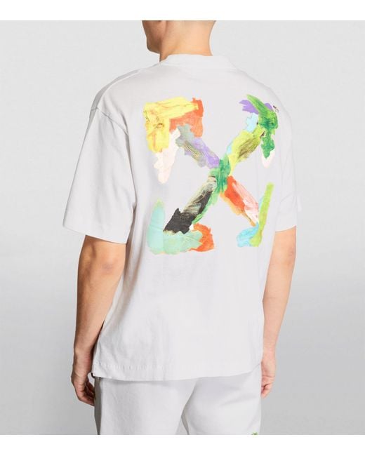 Off-White c/o Virgil Abloh Brushstroke Arrows T-shirt in White for Men |  Lyst