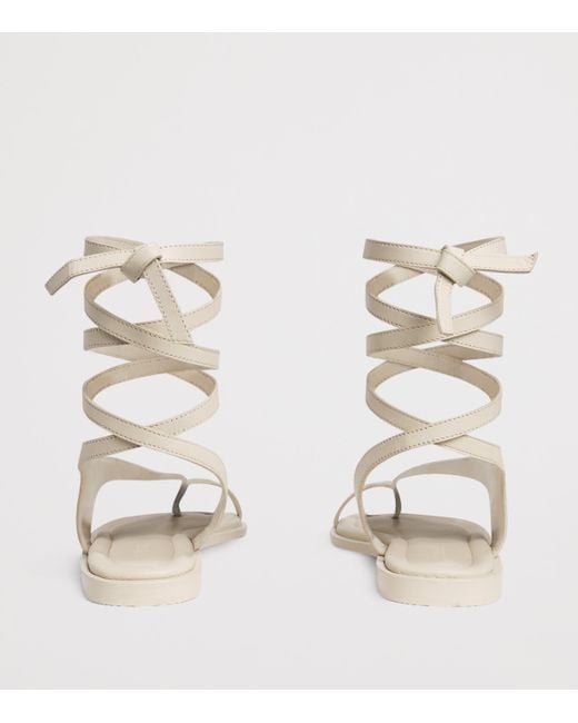 A.Emery Natural Leather Ankle-Wrap Heidi Sandals