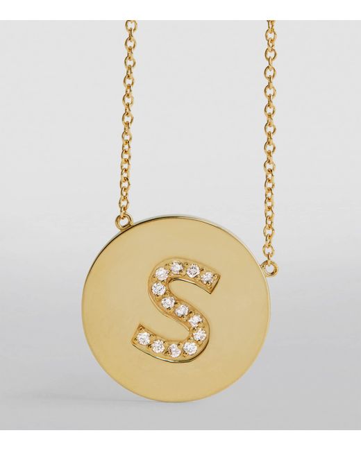 Jennifer Meyer Metallic And Diamond Alphabet S Necklace
