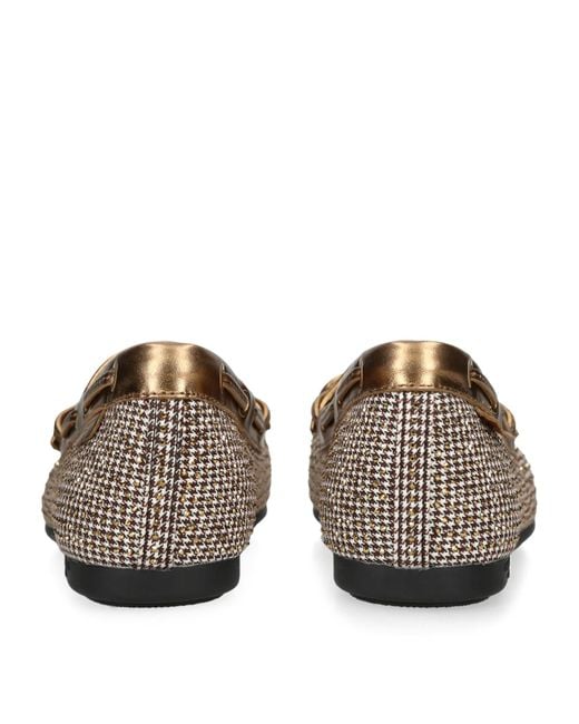 Kurt Geiger Brown Houndstooth Eagle Moccasins