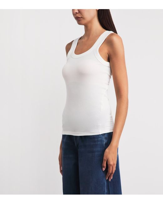 Rag & Bone White The Essential Rib Tank Top