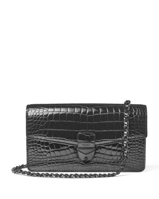 Aspinal Black Mayfair 2 Clutch Bag