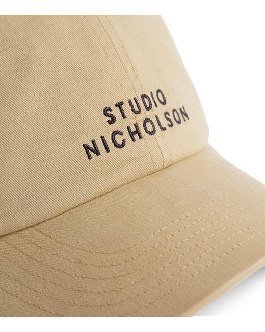 Studio Nicholson Natural Embroidered Logo Cap for men