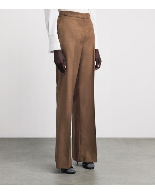 Gabriela Hearst Brown Cotton Vesta Straight Trousers