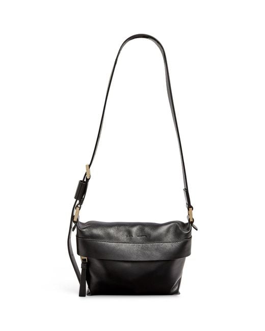 AllSaints Leather Colette Cross-body Bag in Black | Lyst
