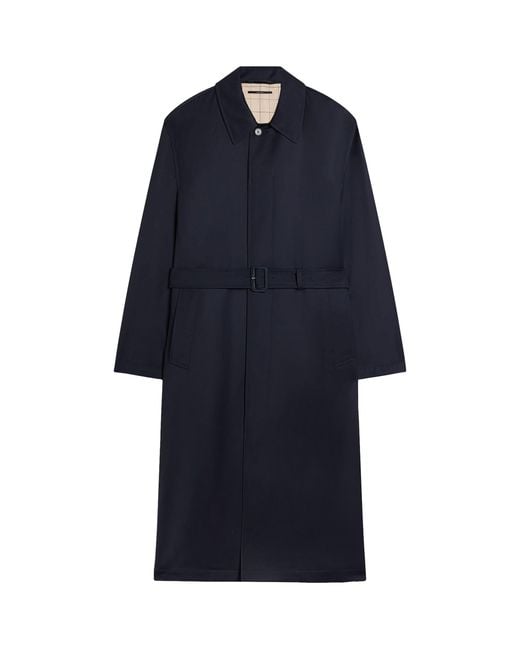 Dunhill Blue Wool Peacoat for men
