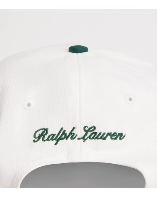 Ralph Lauren White X Wimbledon Crest Baseball Cap for men