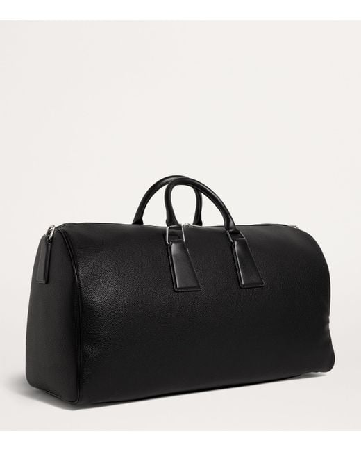 Sandro Black Coated Canvas Weekend Bag for men