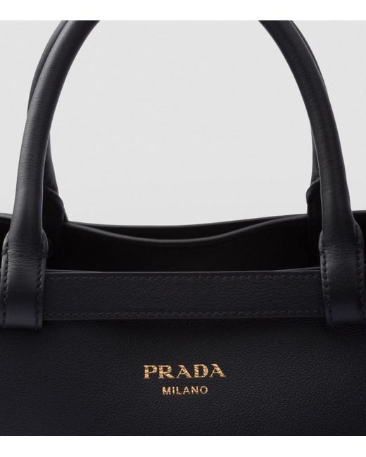 Prada Black Medium Leather Top-Handle Bag