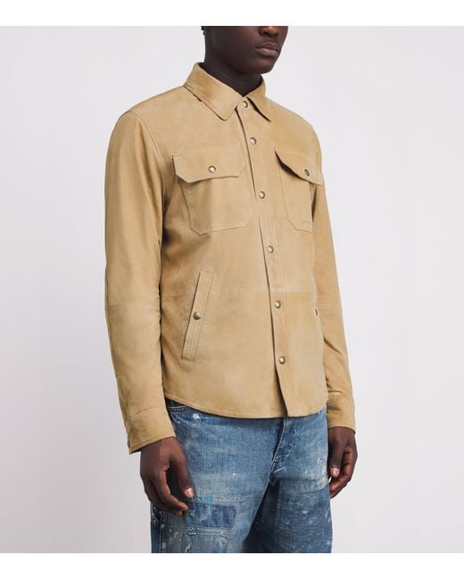 Polo Ralph Lauren Natural Suede Overshirt for men